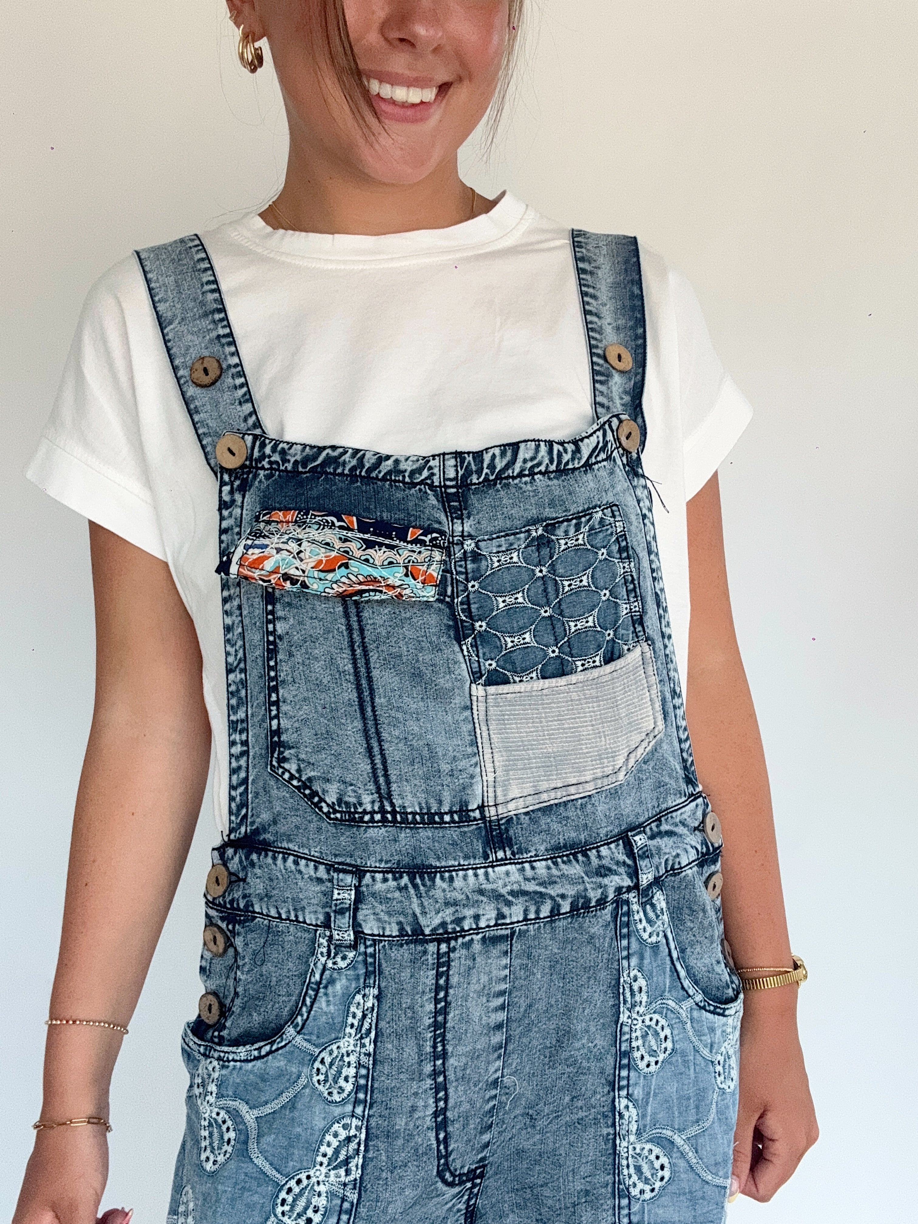 Say You Will Denim Overalls Top