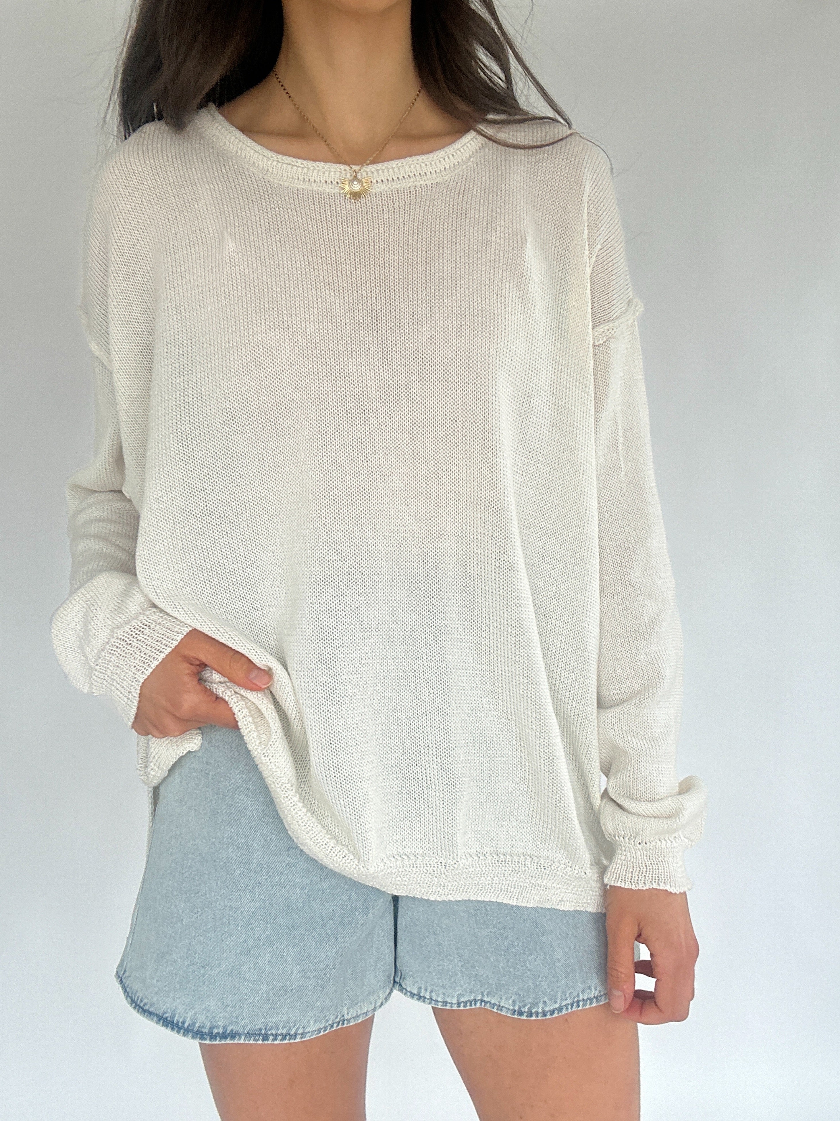 Second Wind Sweater White