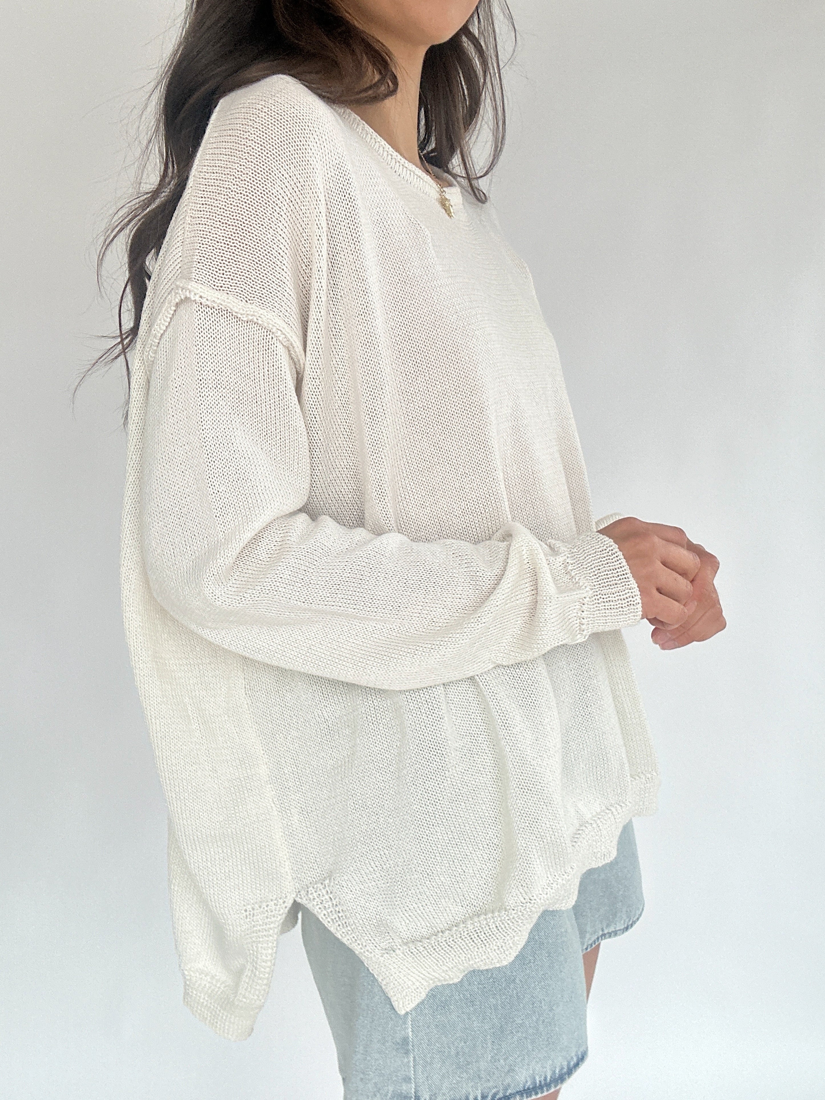 Second Wind Sweater White Side