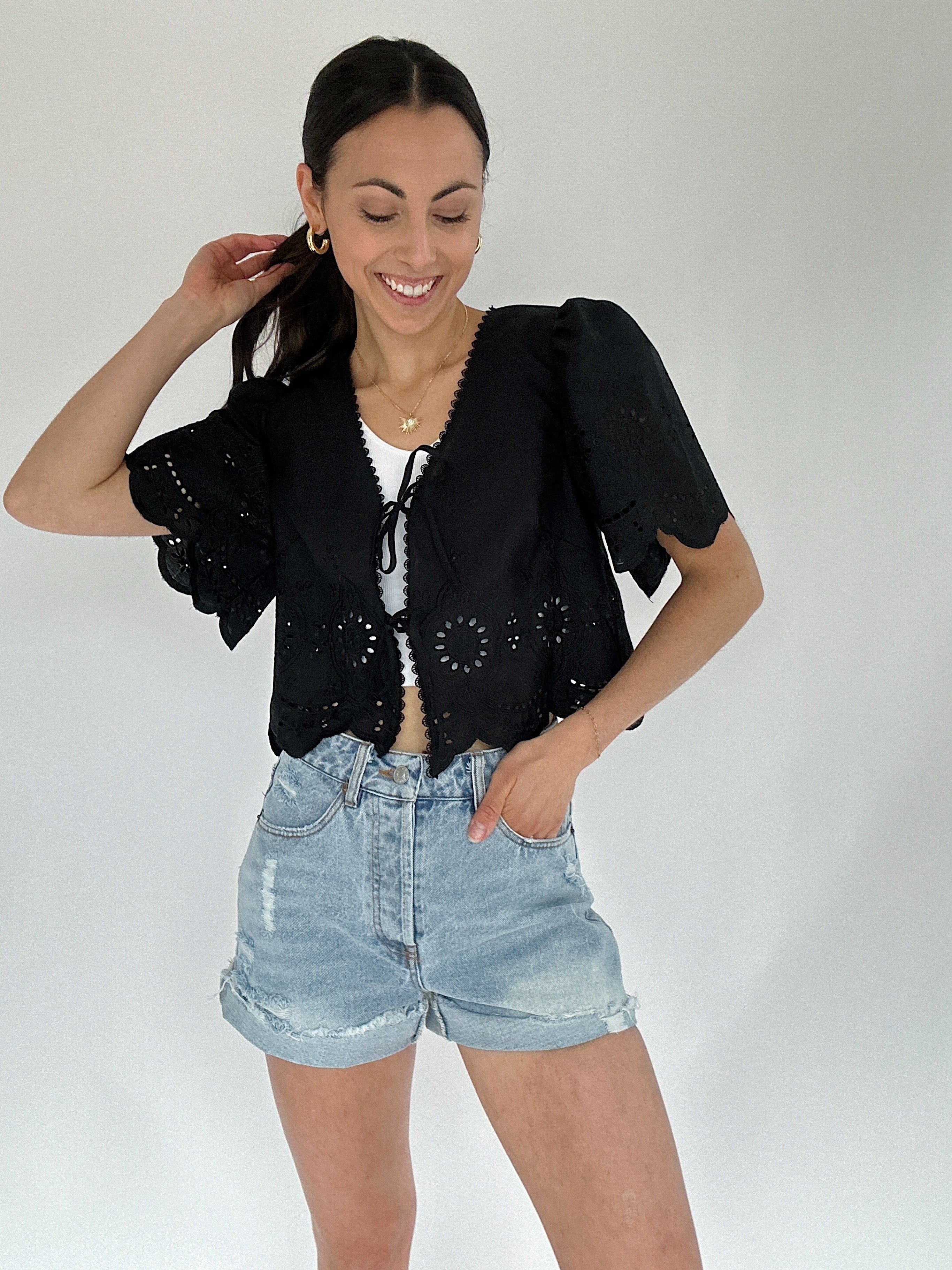 So Into You Tie Front Top