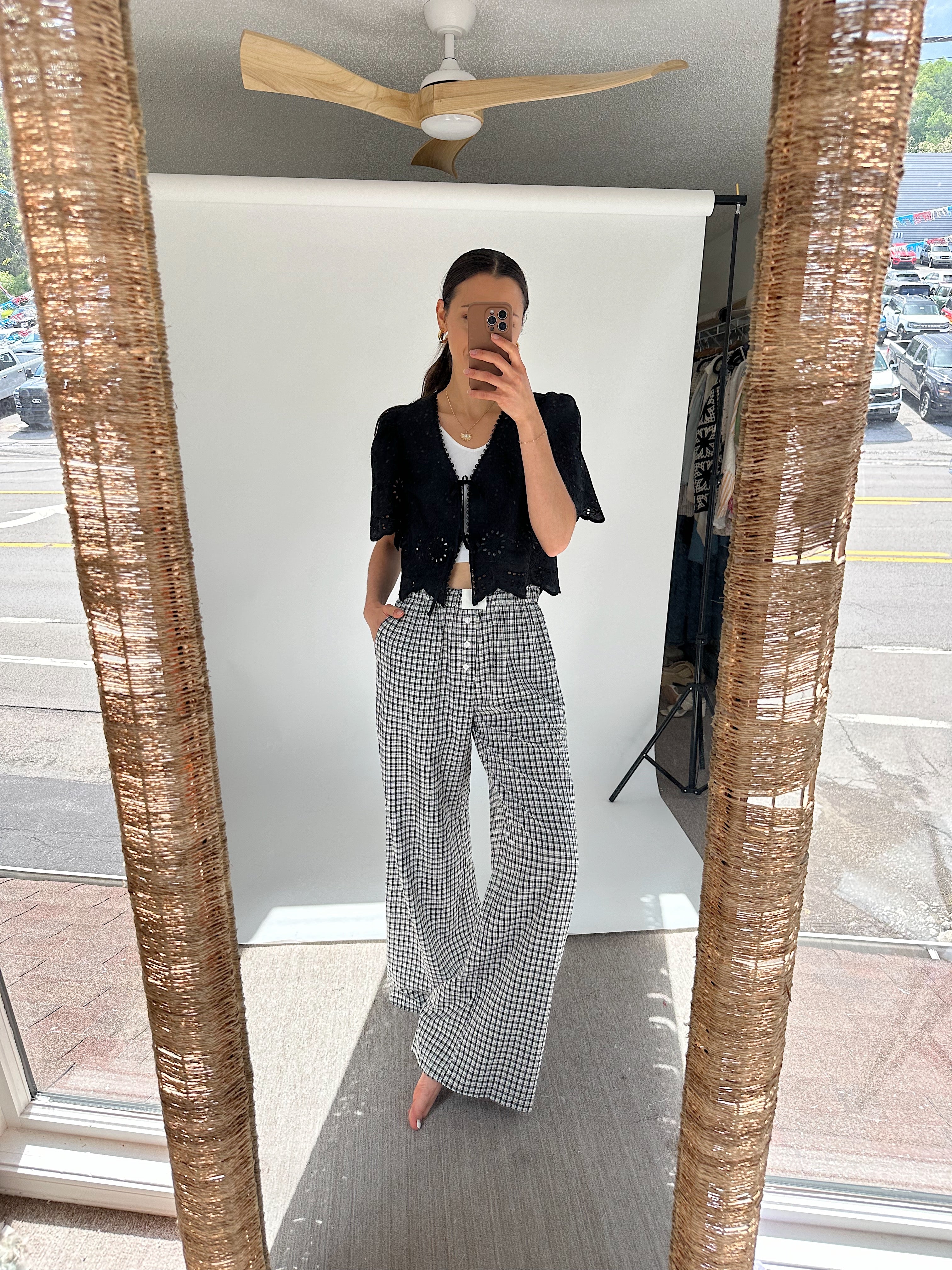 So Into You Tie Front Top Mirror Selfie