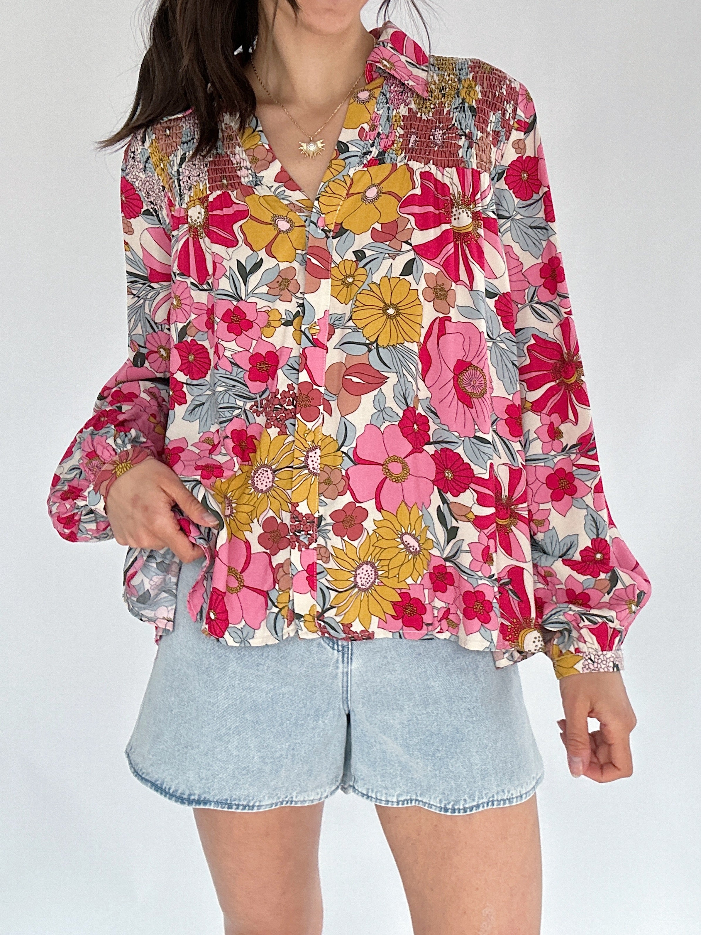 Tayler Floral Printed Top Front