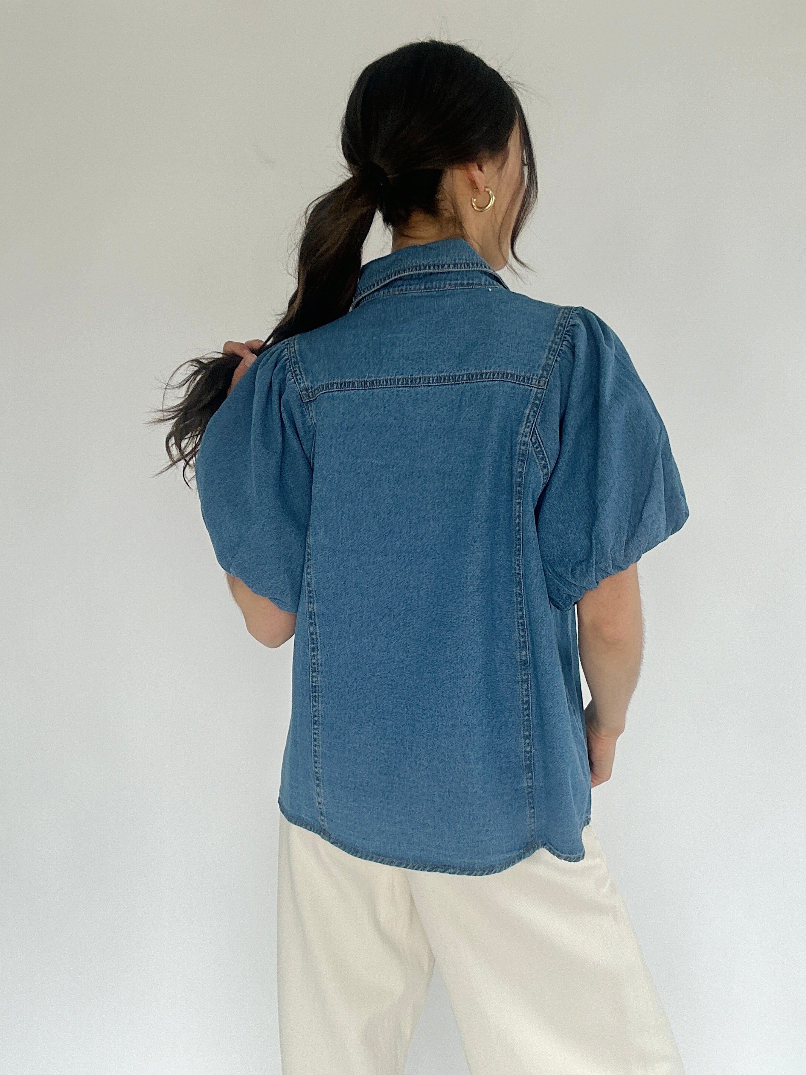 This Town Denim Top Back