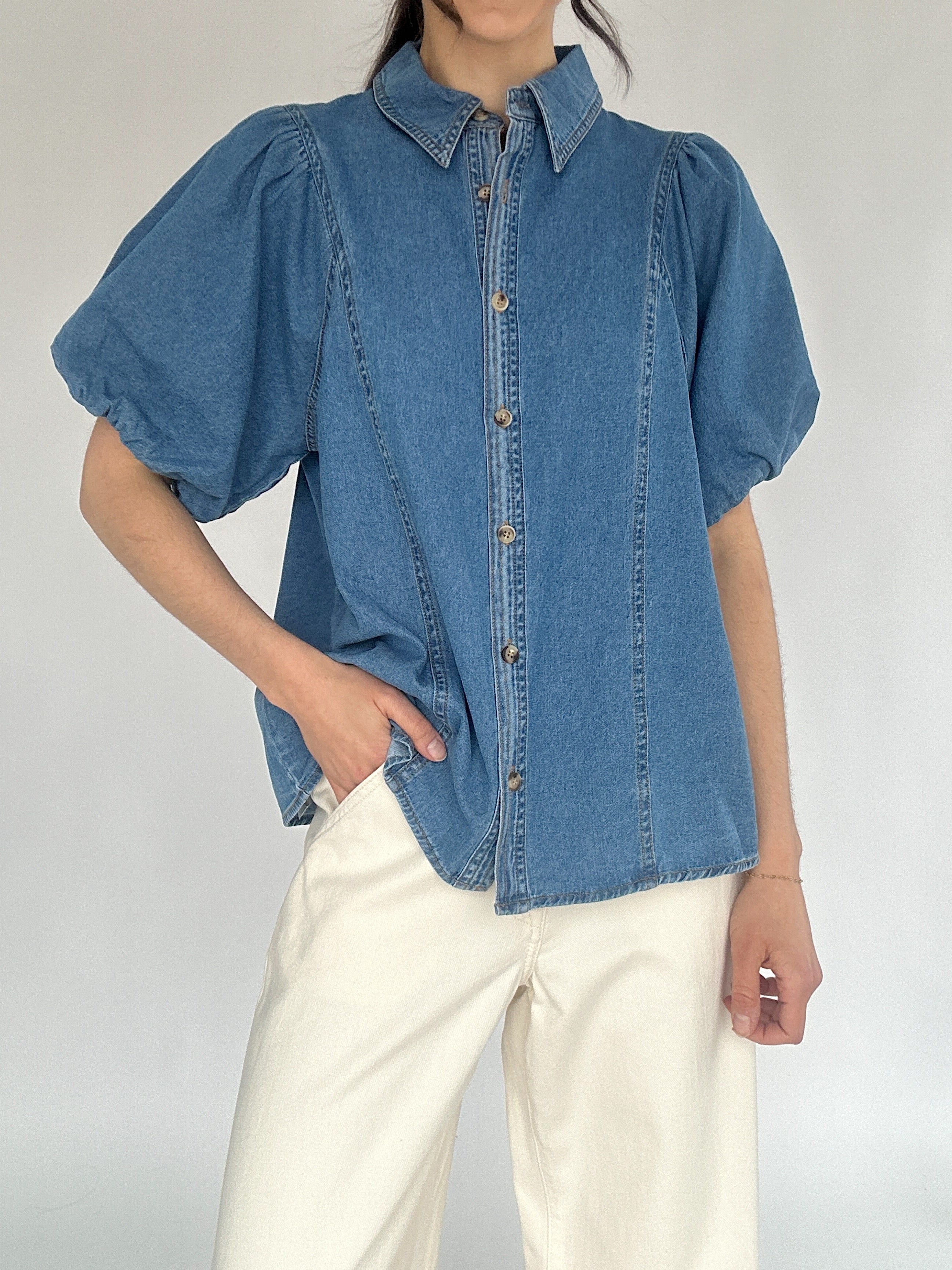 This Town Denim Top Front