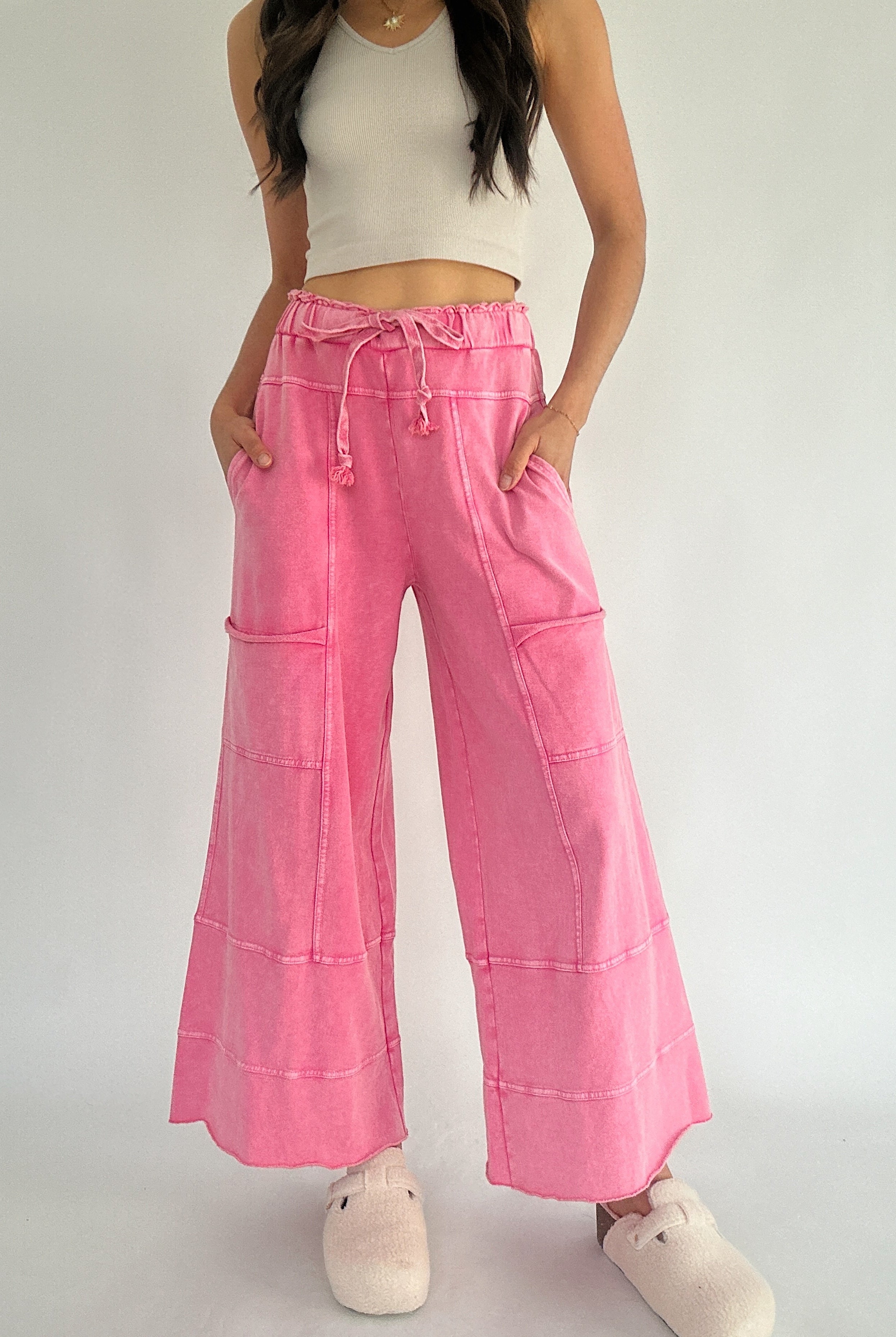 Traveller Wide Leg Pants Pink