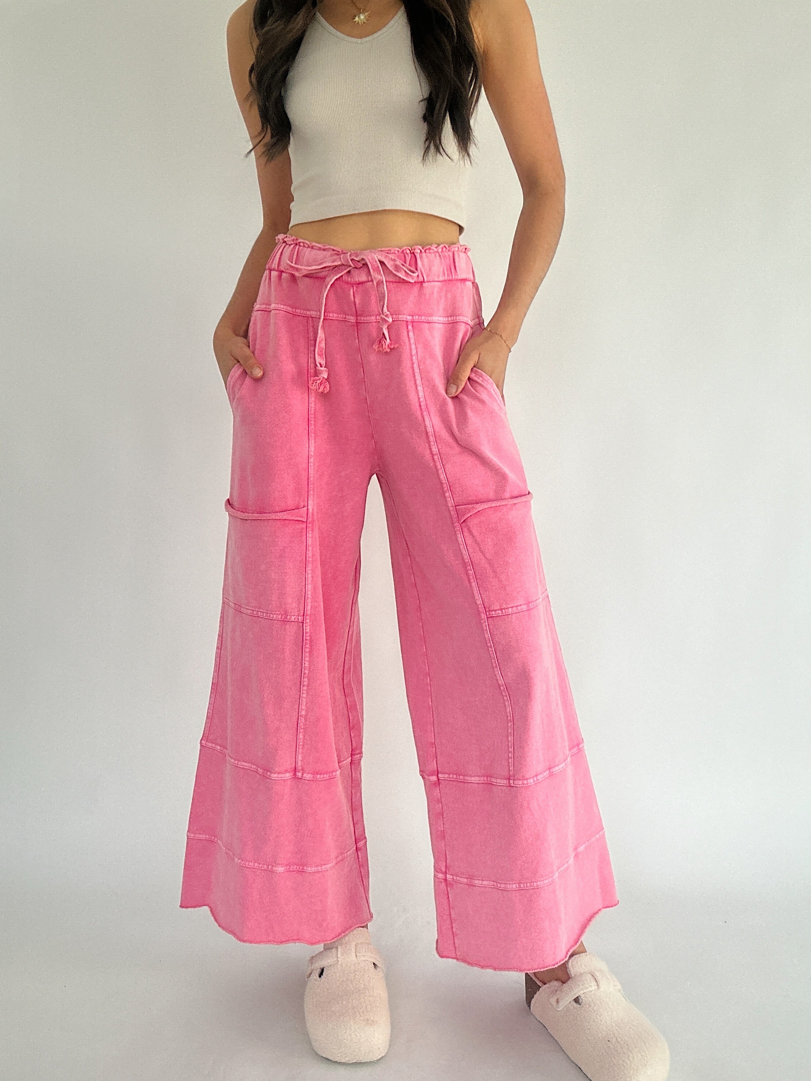 Traveller Wide Leg Pants Pink