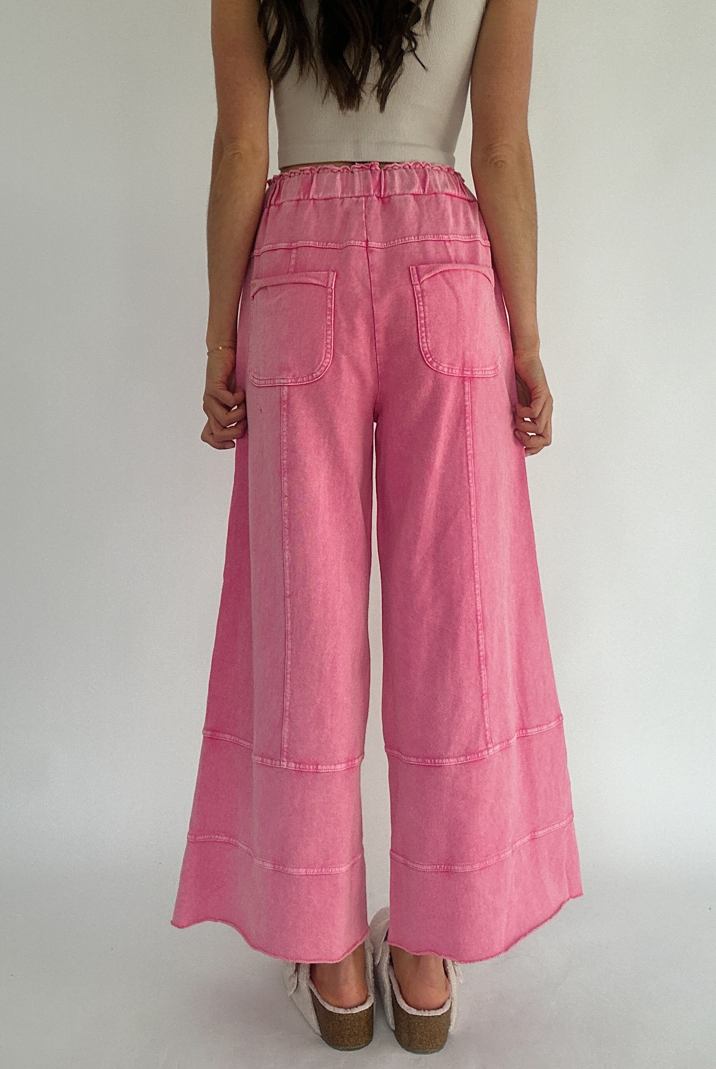 Traveller Wide Leg Pants PinkBack