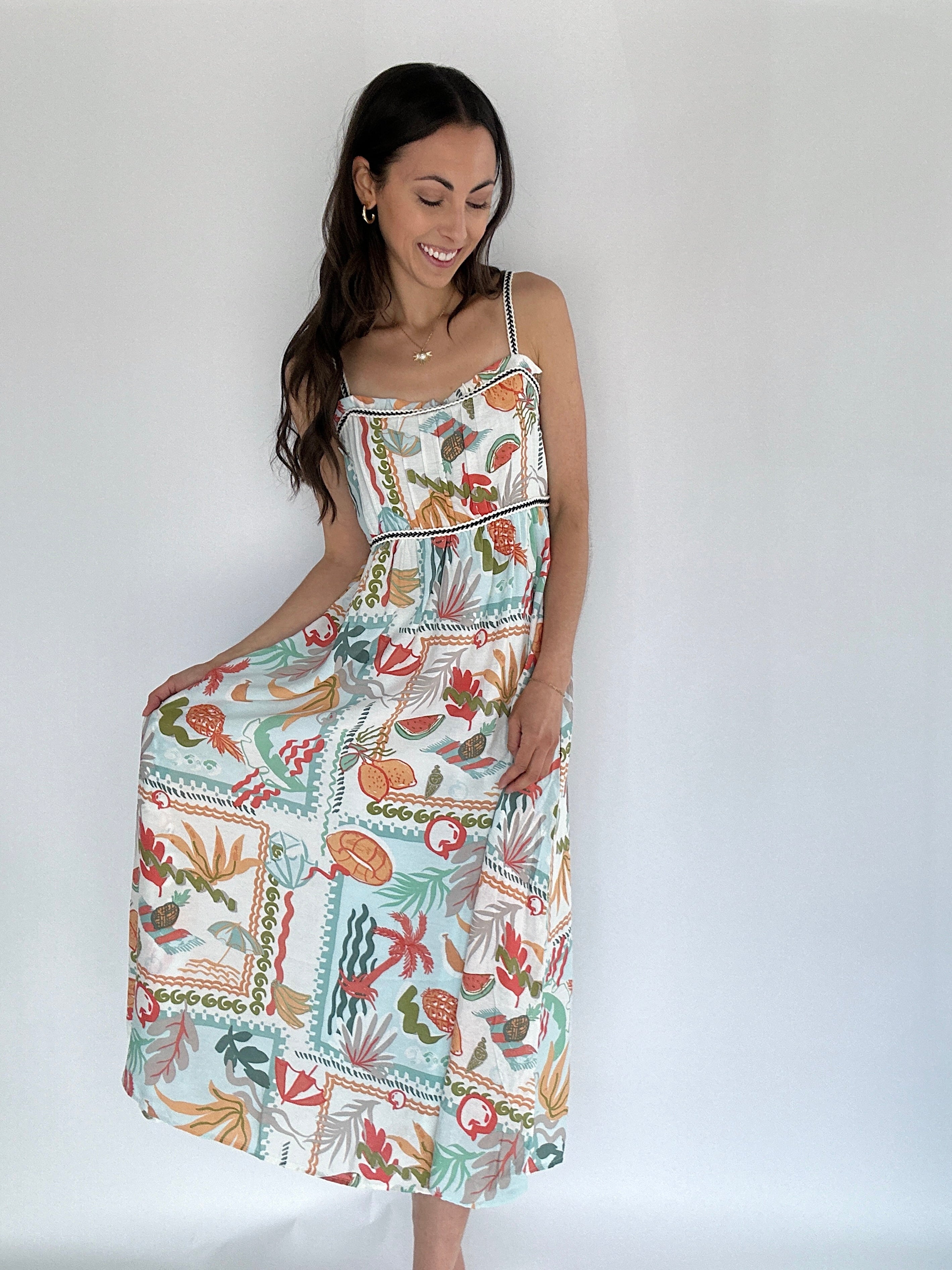 Tropic Days Midi Dress
