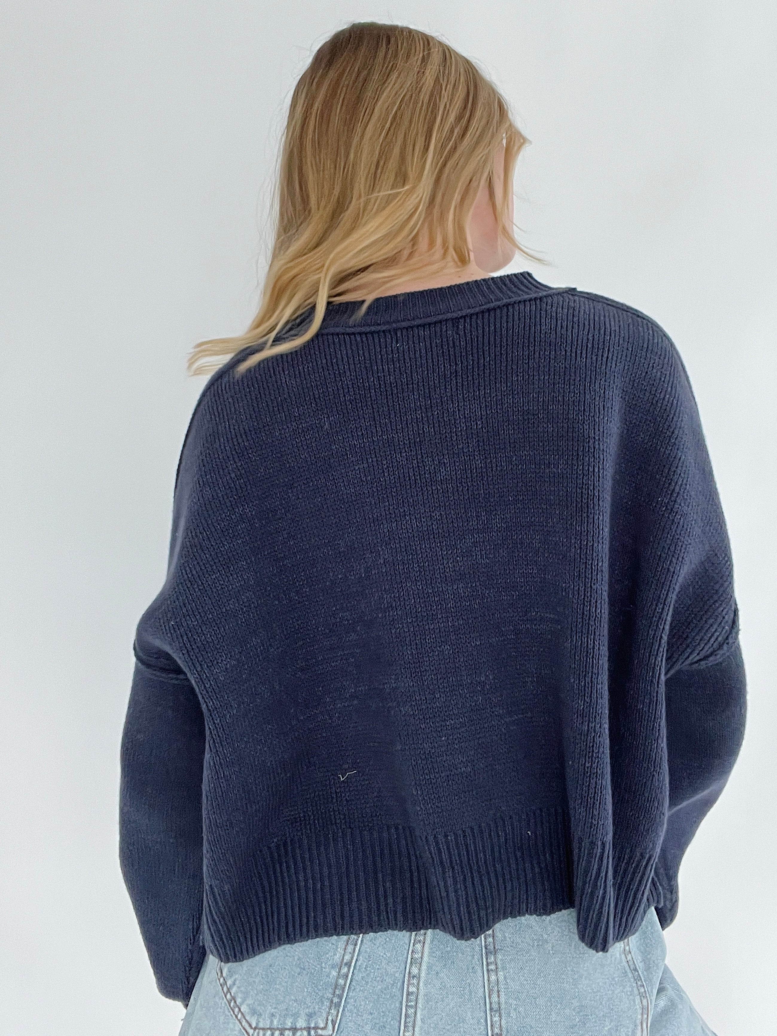 USA Cropped Sweater Back