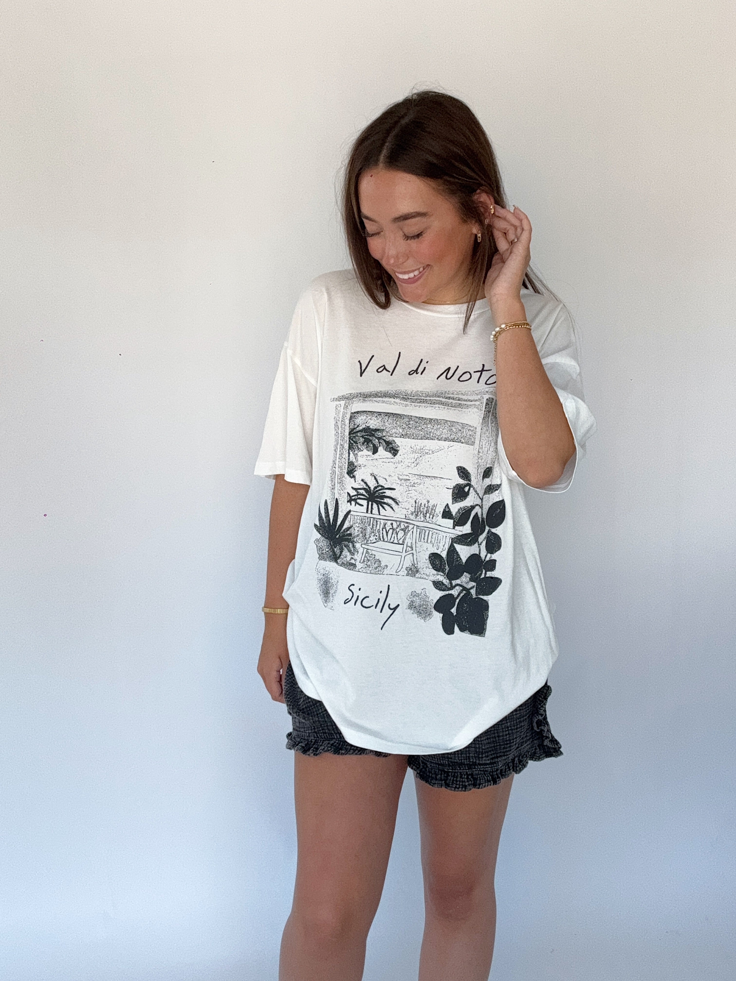 Val Di Noto Sicily Oversized Tee Front
