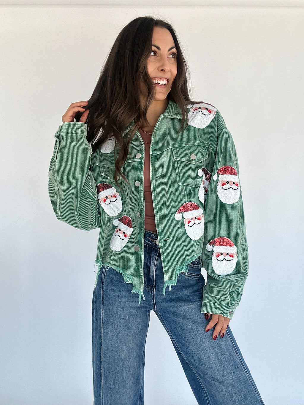 Santa Sequin Corduroy Jacket