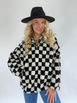 No Rules Checkered Half Zip