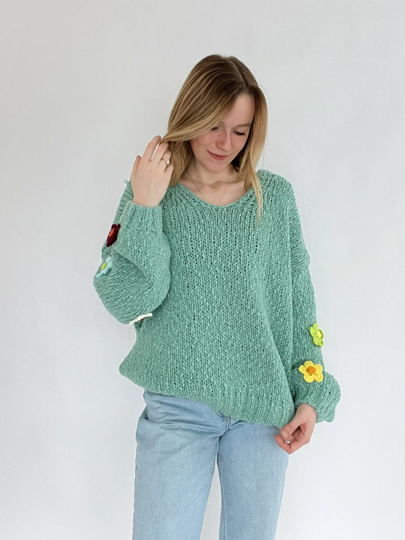 Valley Flower Sweater - Mint