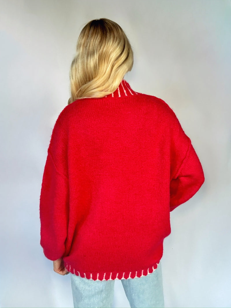 Present Tense Sweater - Red