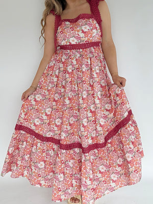 Time Passes Floral Maxi Dress