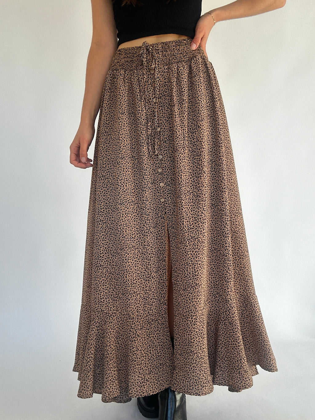 Leon Leopard Maxi Skirt