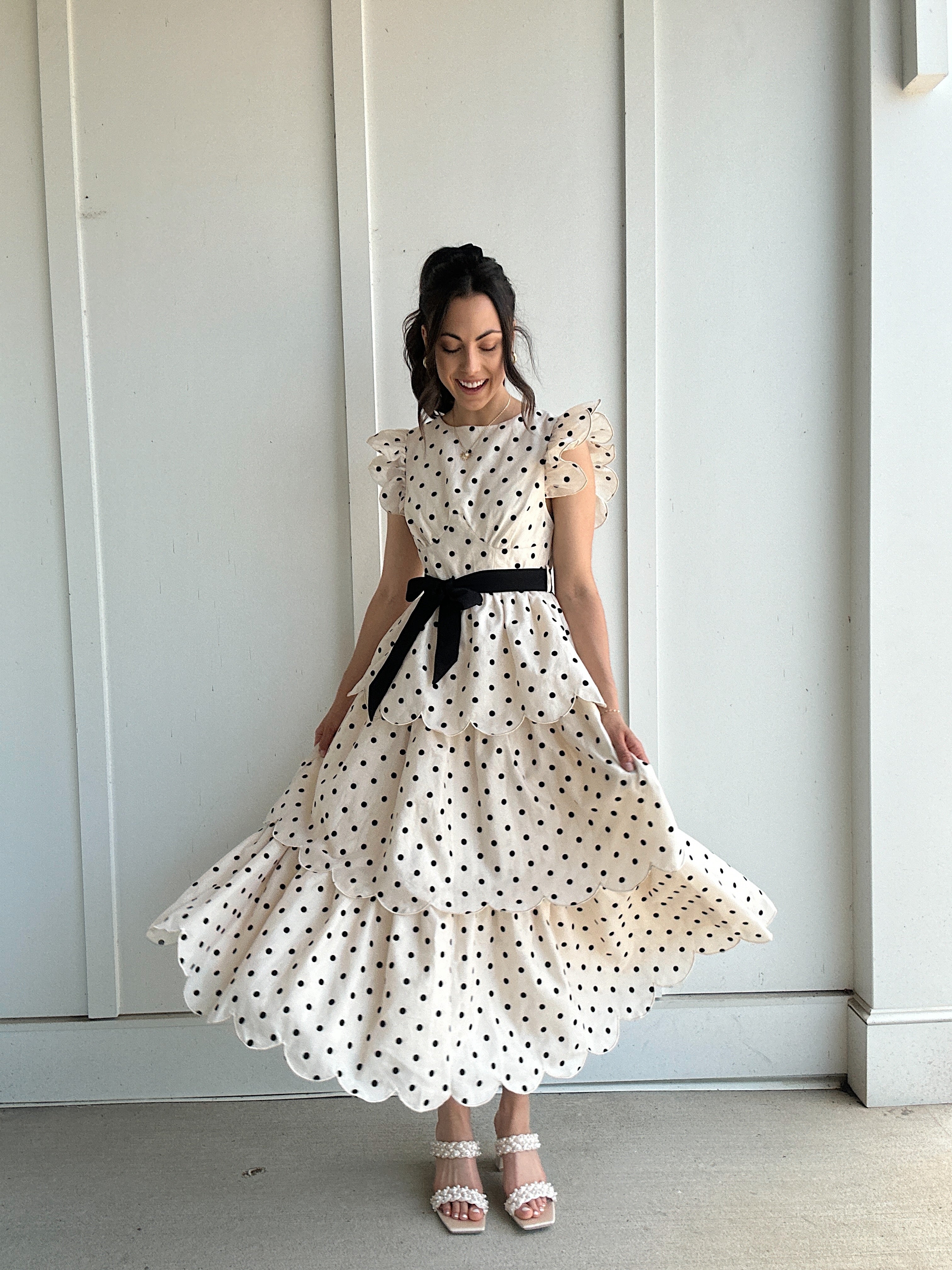 niana ANDRESD flocky dot pants dress　M The Best Is Yet To Come Dress - Pants Store