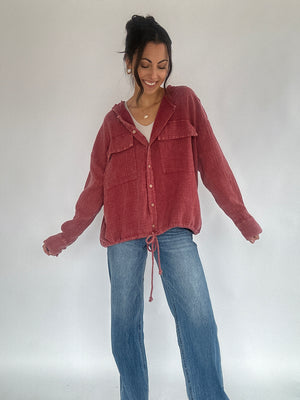 North Bound Hoodie Top - Raspberry