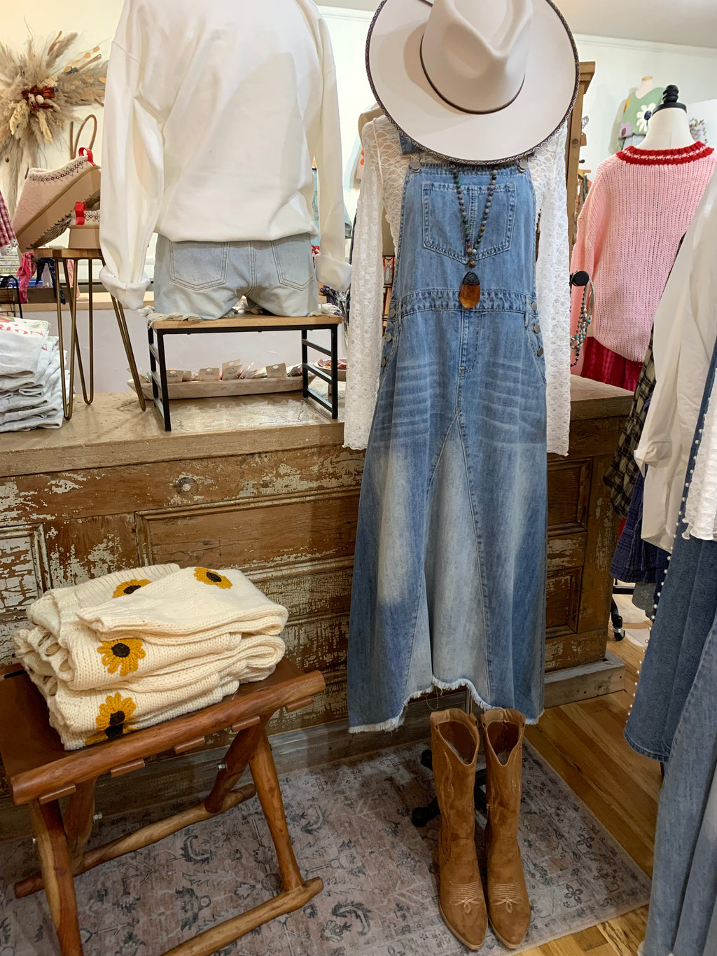 Demi Overall Dress - Denim