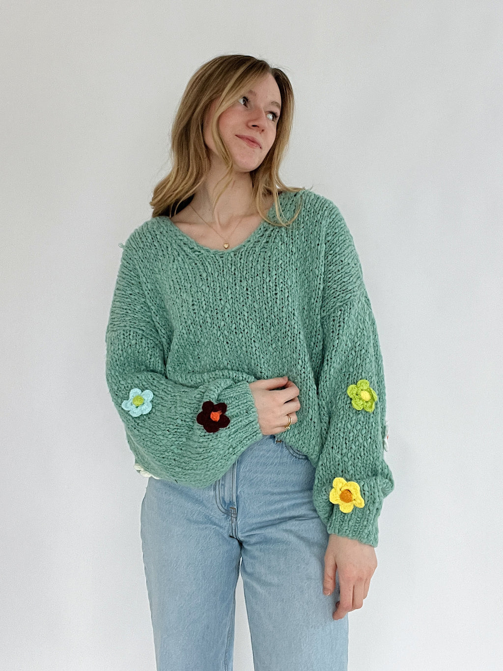 Valley Flower Sweater - Mint