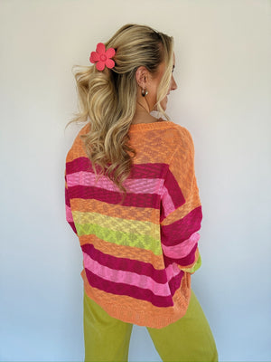 Nostalgia Knit Top - Sherbet