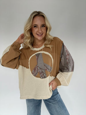 Found Peace Knit Top - Latte