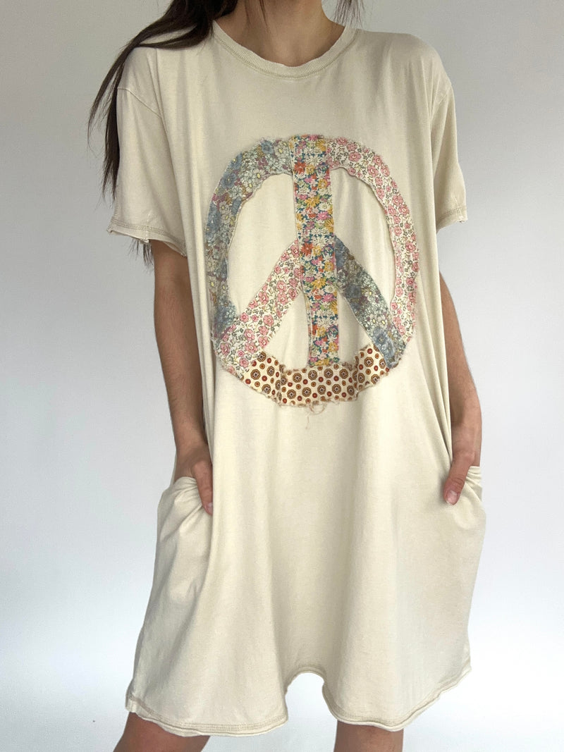 Peace Patch T-Shirt Dress