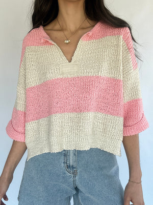 Alina Knit Top - Bubble Pink