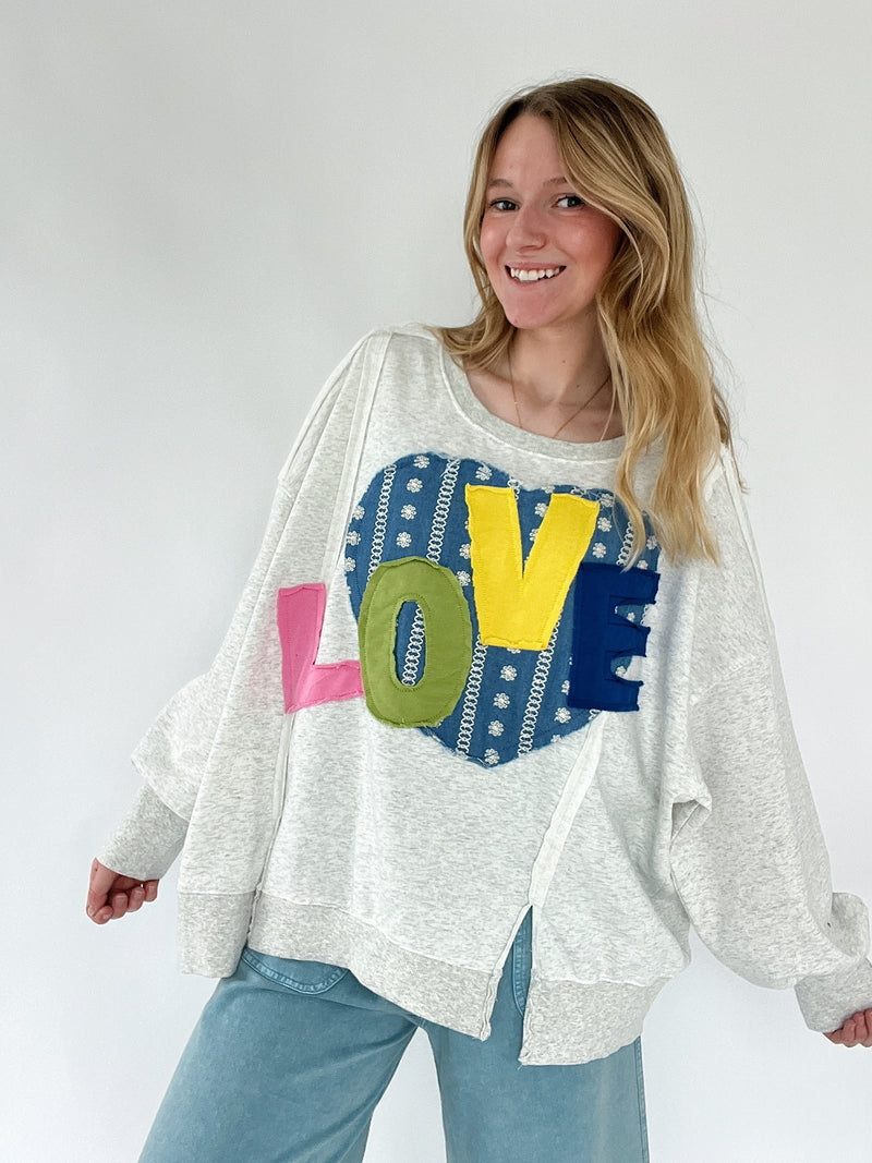 Love Patchwork Pullover