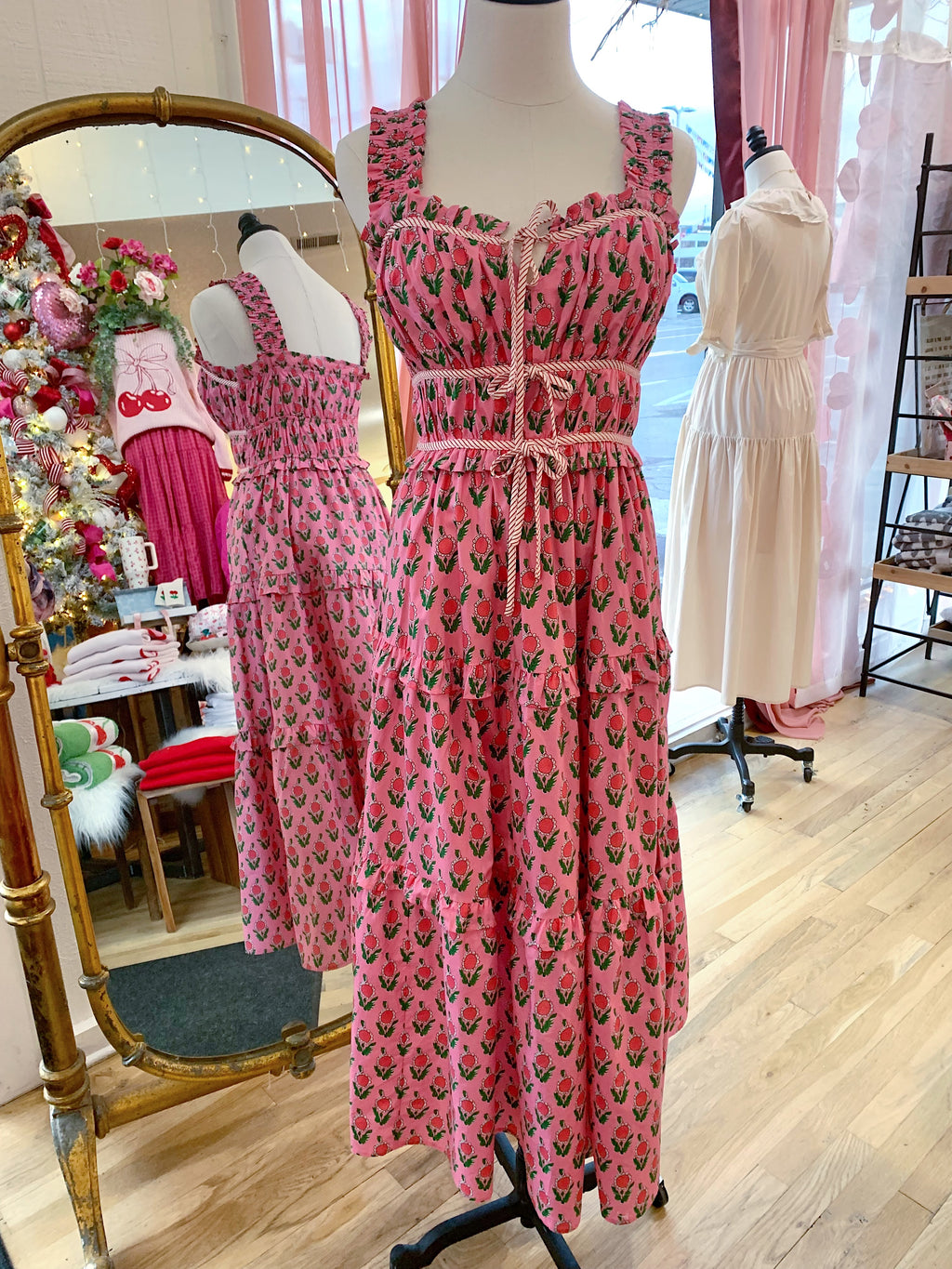 Poppie Pink Midi Dress