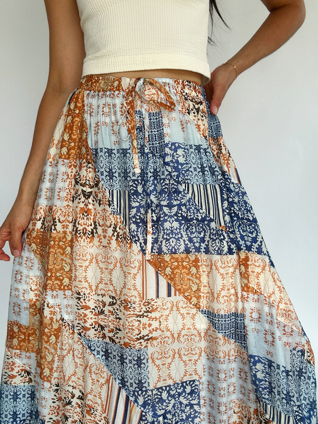 Where Do We Go Printed Maxi Skirt