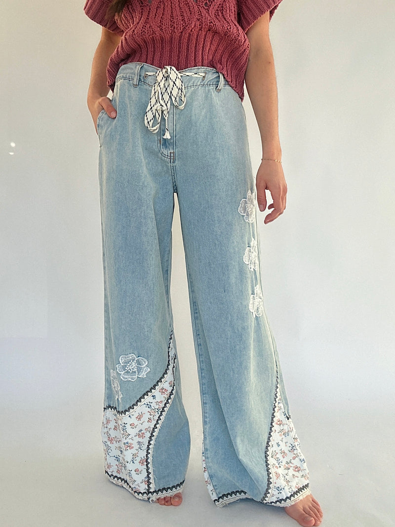 Alexa Floral Denim Pants