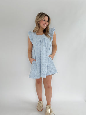 Blue Skies Mini Dress