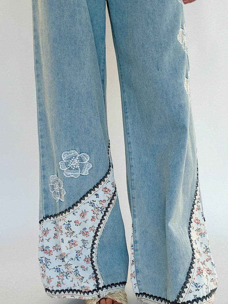 Alexa Floral Denim Pants