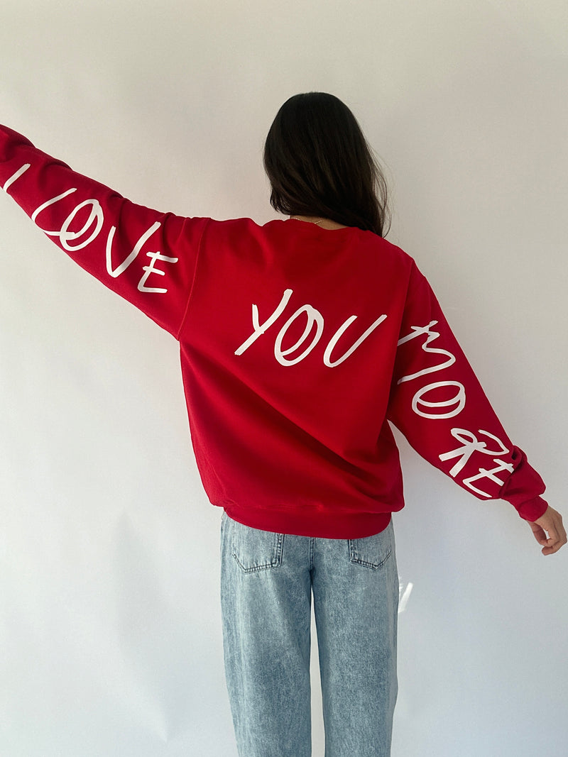 Love You Mean It Sweatshirt - Red