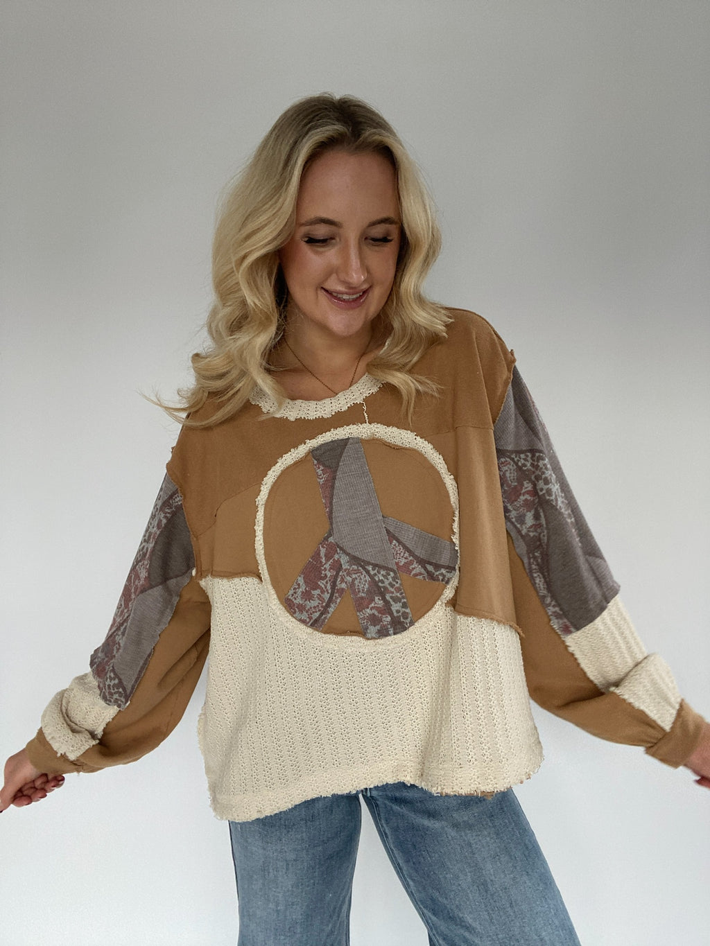 Found Peace Knit Top - Latte
