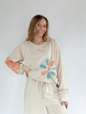 Sidewalk Flower Pullover