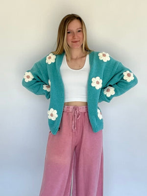 Bloom In Time Flower Cardigan