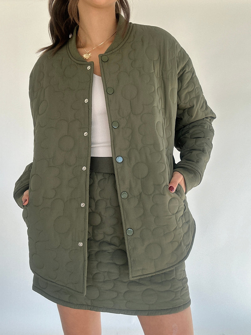 Flower Bomber Quilted Jacket