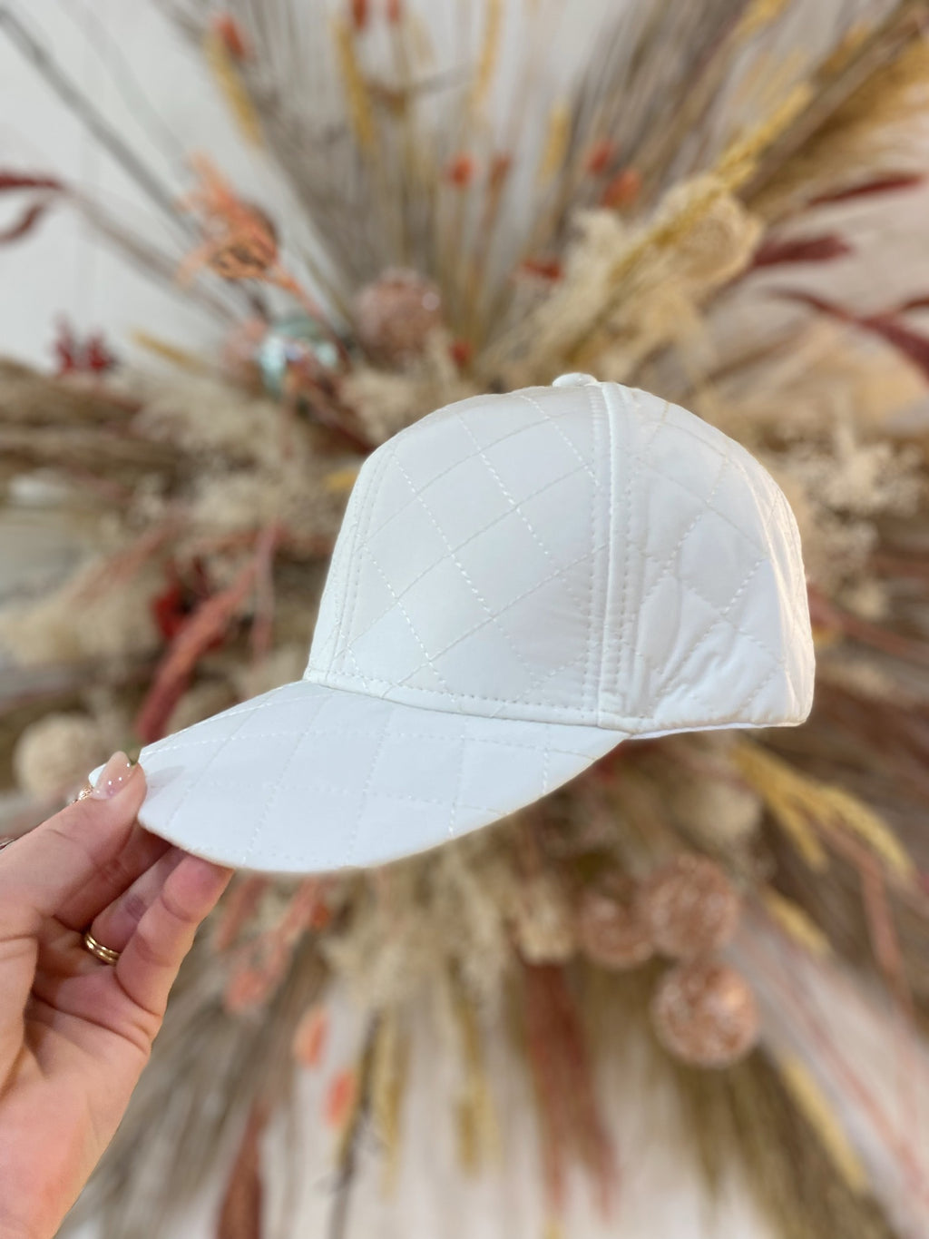 Axel Quilted Ballcap - Ivory
