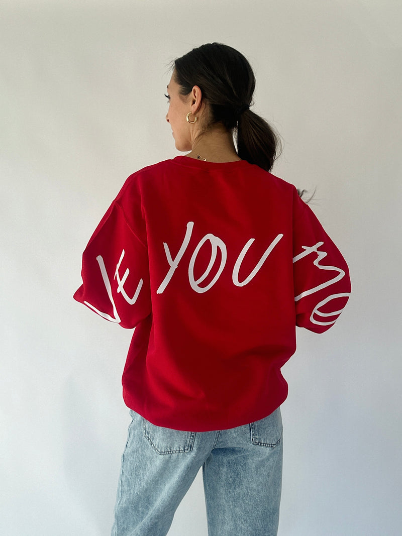 Love You Mean It Sweatshirt - Red