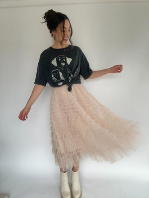 Anyway Tiered Tulle Skirt