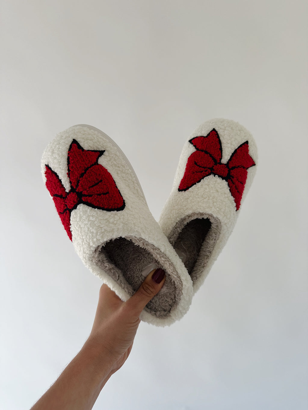 Red Bow Slippers