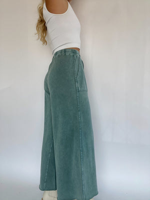 On The Road Again Pants - Teal Green