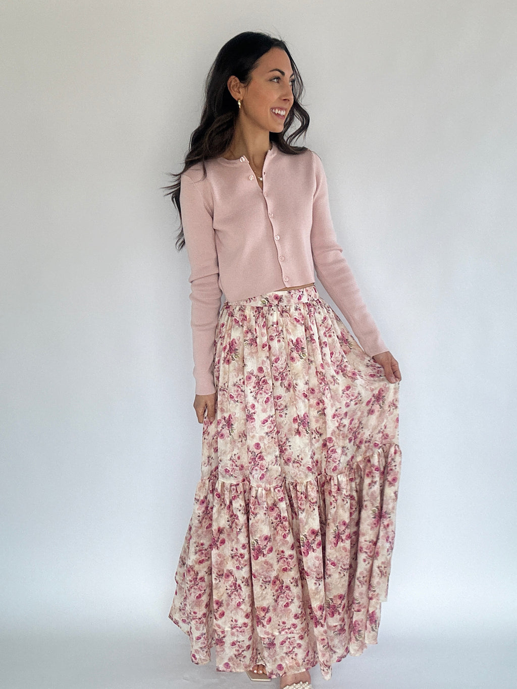 Rose Bouquet Maxi Skirt