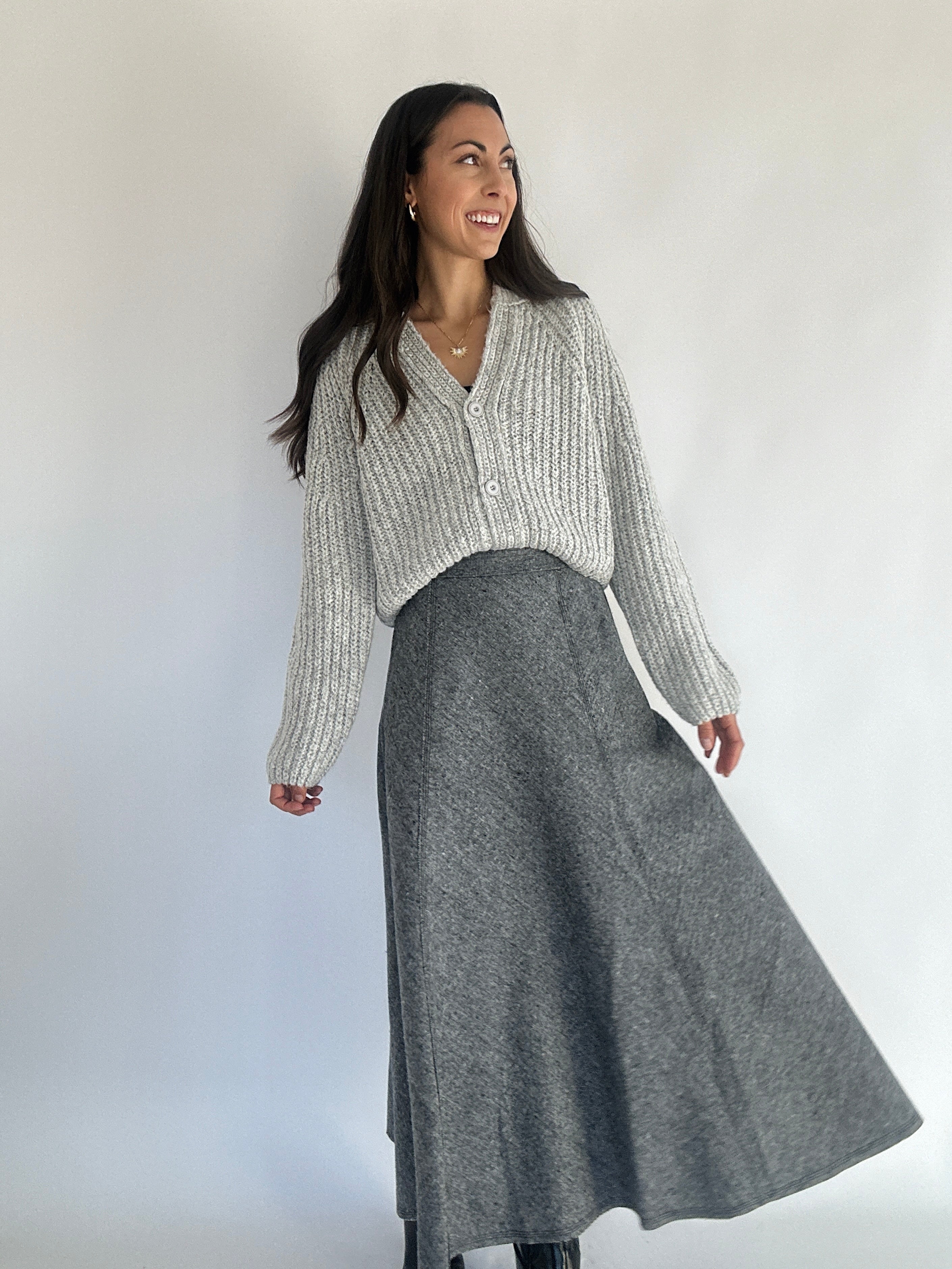 Whylen Maxi Skirt - Grey – Blue Magnolia