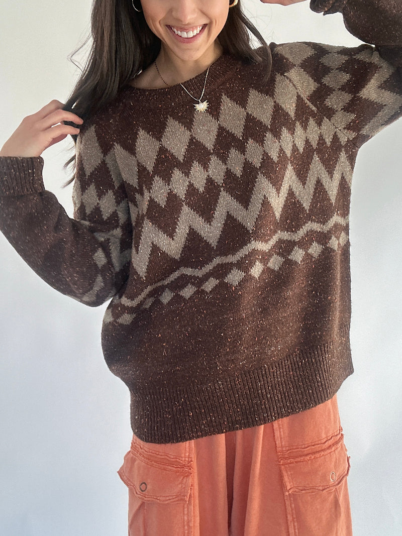 Felt Like Home Sweater - Chocolate