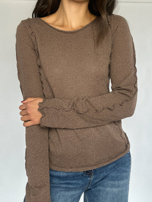 Catching On Knit Top - Espresso