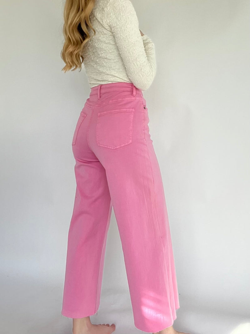 Sunday Stroll Wide Leg Pants - Pink