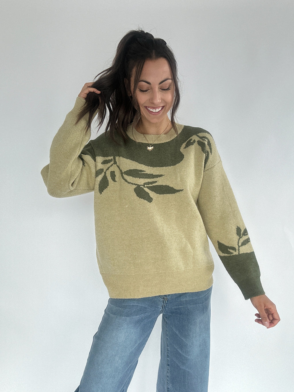 Ready To Fall Sweater - Olive